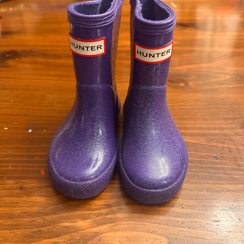 Hunter Toddler Sparkly Purple Boots